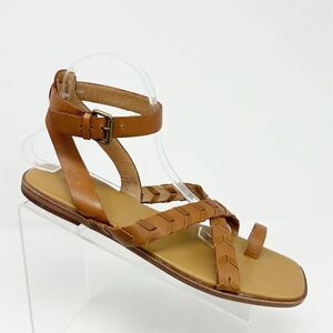 Madewell Cassia Whipstitch Sandals English Saddle Brown Size 10 Summer Casual